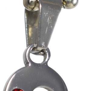 Stainless Steel Infinity Symbol Pendant w/ Rainbow Gems