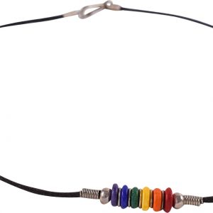Rainbow Ceramic Thin Bead Necklace