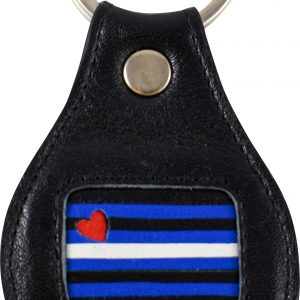 Leather key fob-leather flag
