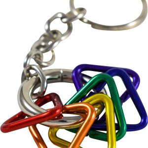 Rainbow triangles on chain Key Chain