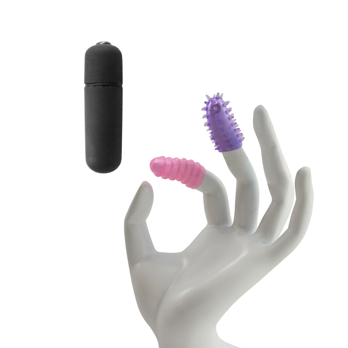 Bijoux de Cli - Clitoral Kit - Black Bullet w/ Finger Lovers