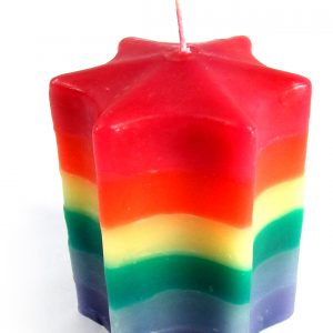 Rainbow Star Candle