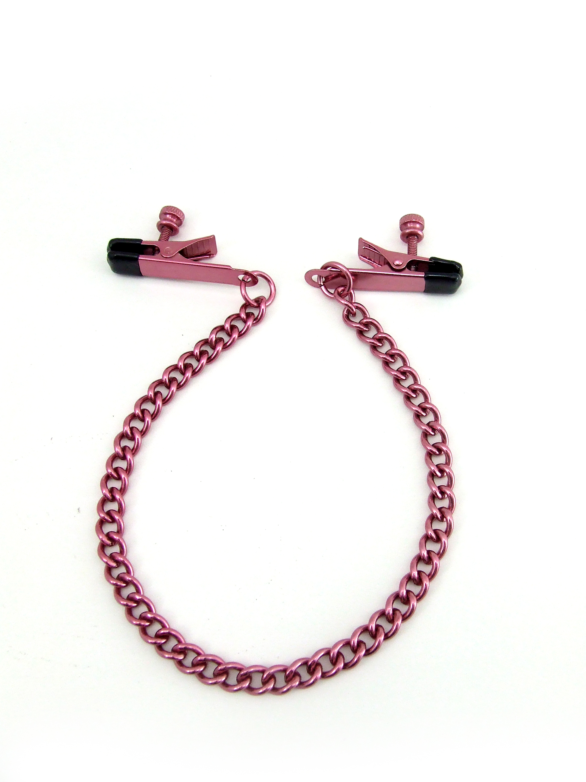 Fresh Nipple Clamps, Alligator With Chain, Pink