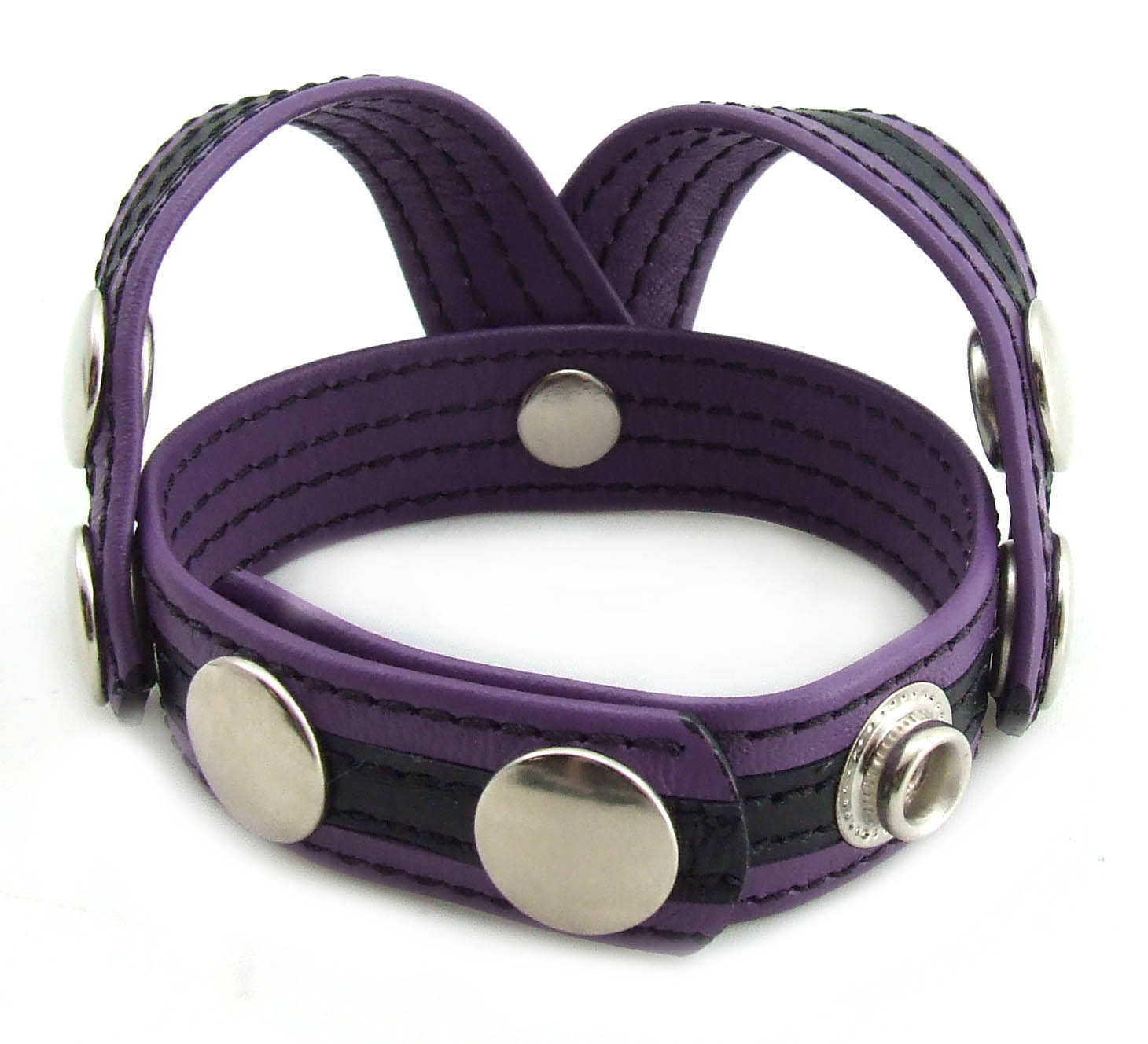 Heart 2 Heart - Leather V-Style Divider Black/Purple