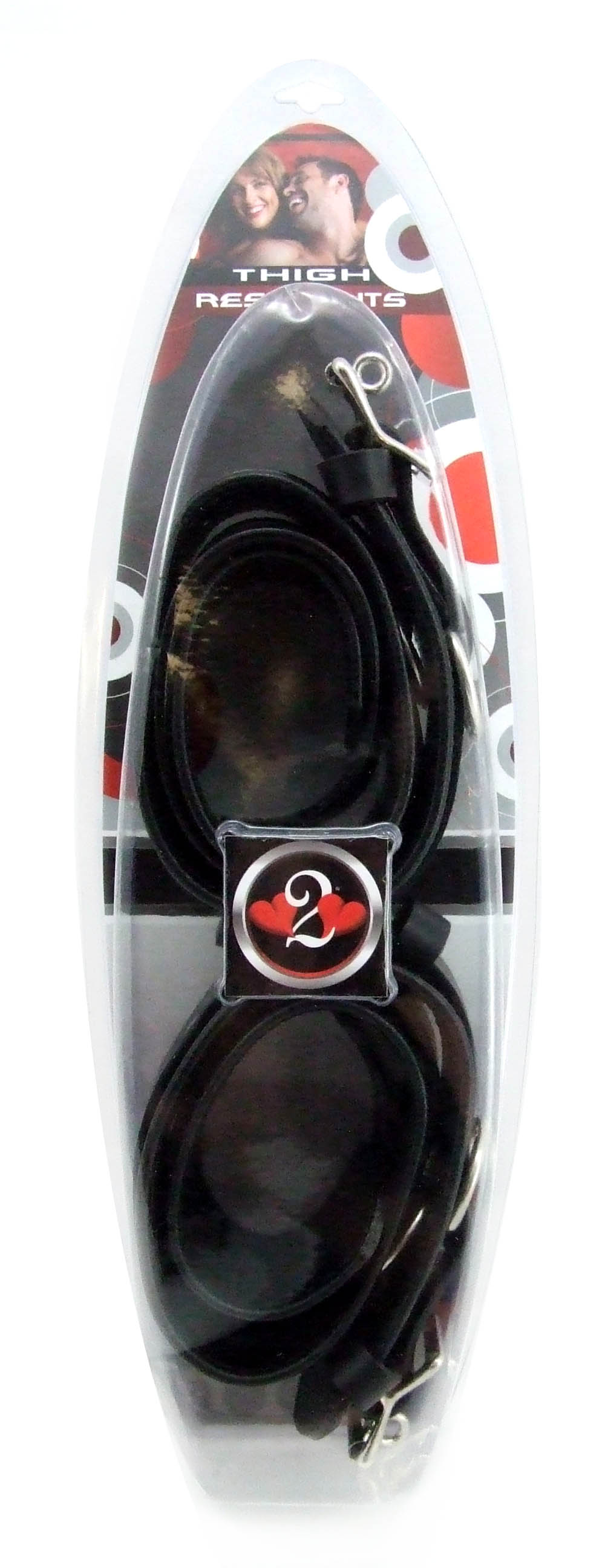 Heart 2 Heart - Leather Thigh Cuffs Locking Deluxe Black - Image 3