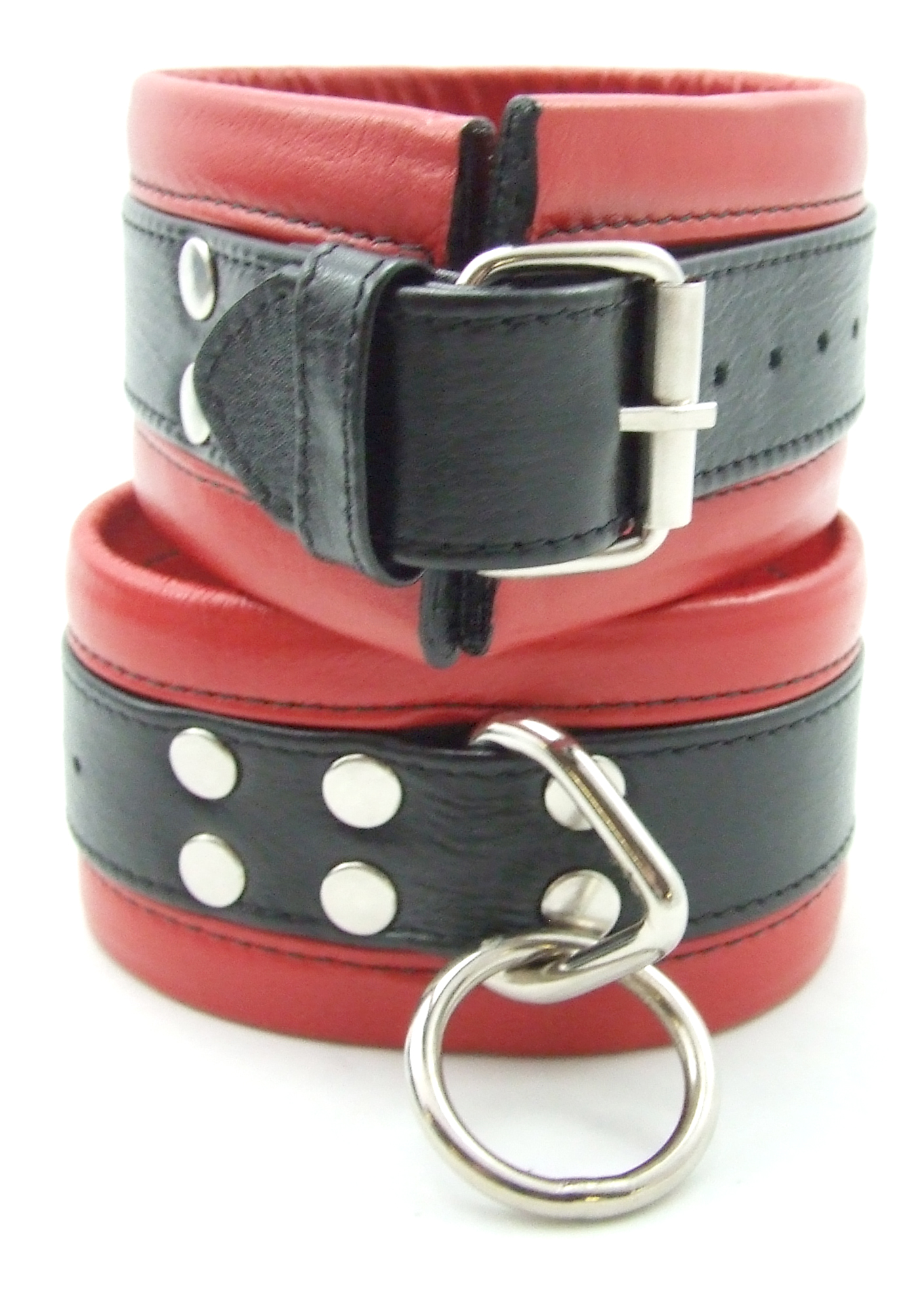 Heart 2 Heart - Ankle Cuffs Black/Red