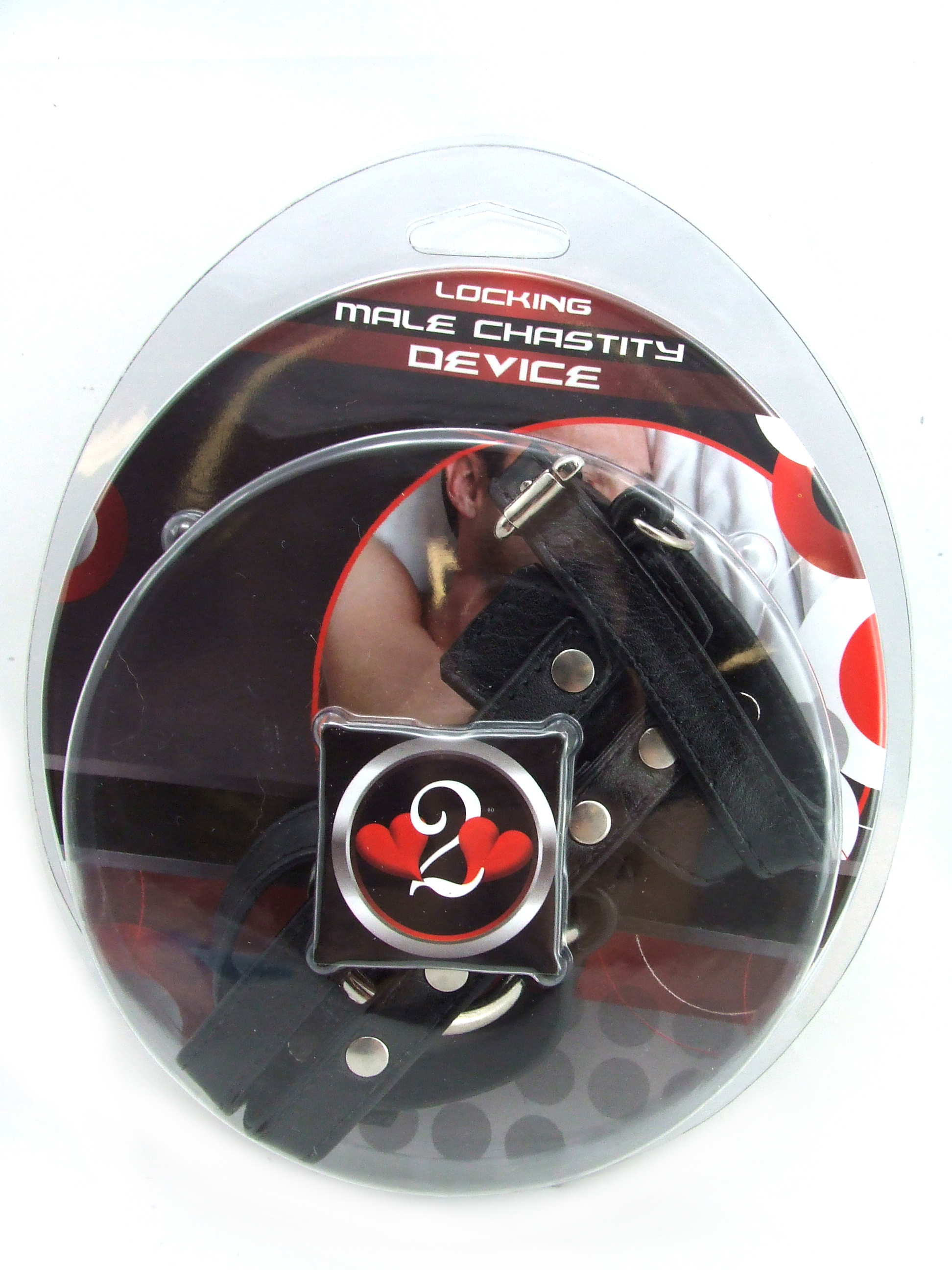 Heart 2 Heart - Leather Locking Male Chastity Device - Image 3