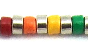 Rainbow Ceramic Beads & Short Tubes Necklace