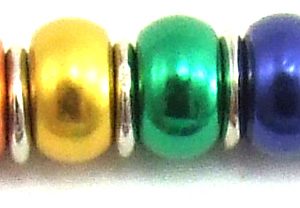 Rainbow alum donuts necklace