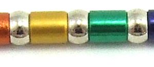 Rainbow Aluminum tubes silver necklace