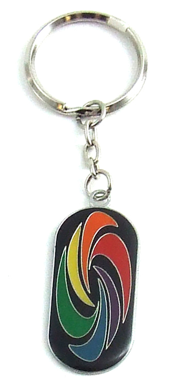Metal Rain Swirl Key Chain