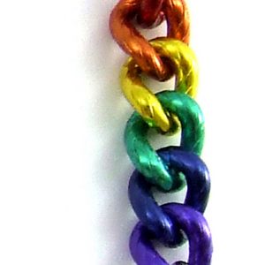 Rainbow chain Key Chain with double femalecharm