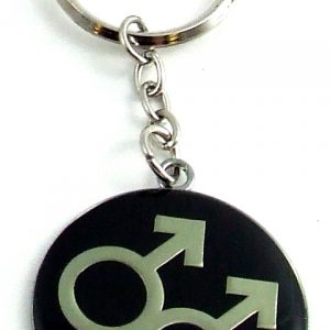 Metal dbl male key chain