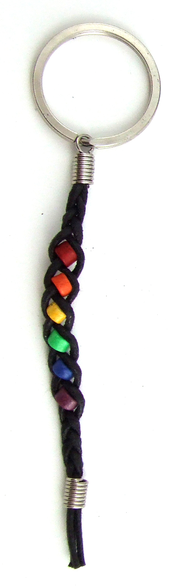 Rainbow Beads Braided Key