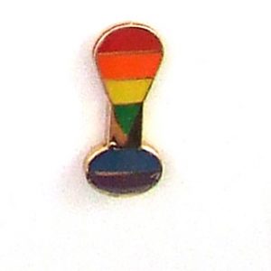 Rainbow Exclamation Point Lapel Pin