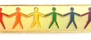 Rainbow Men Lapel Pin