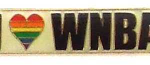 Rainbow I Love WNBA Lapel Pin