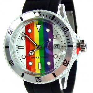 Toscana  Pride Watch Silicone Band - Black