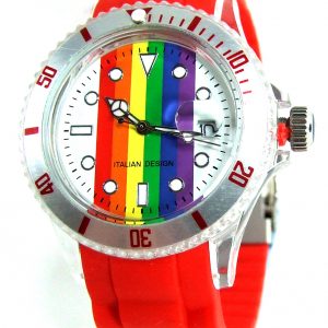 Toscana  Pride Watch Silicone Band - Red