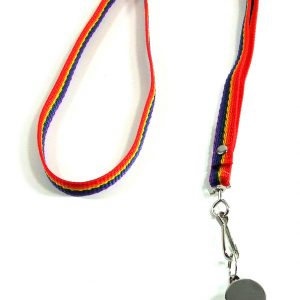 Rainbow Lanyard w/clip/whistle cs=12