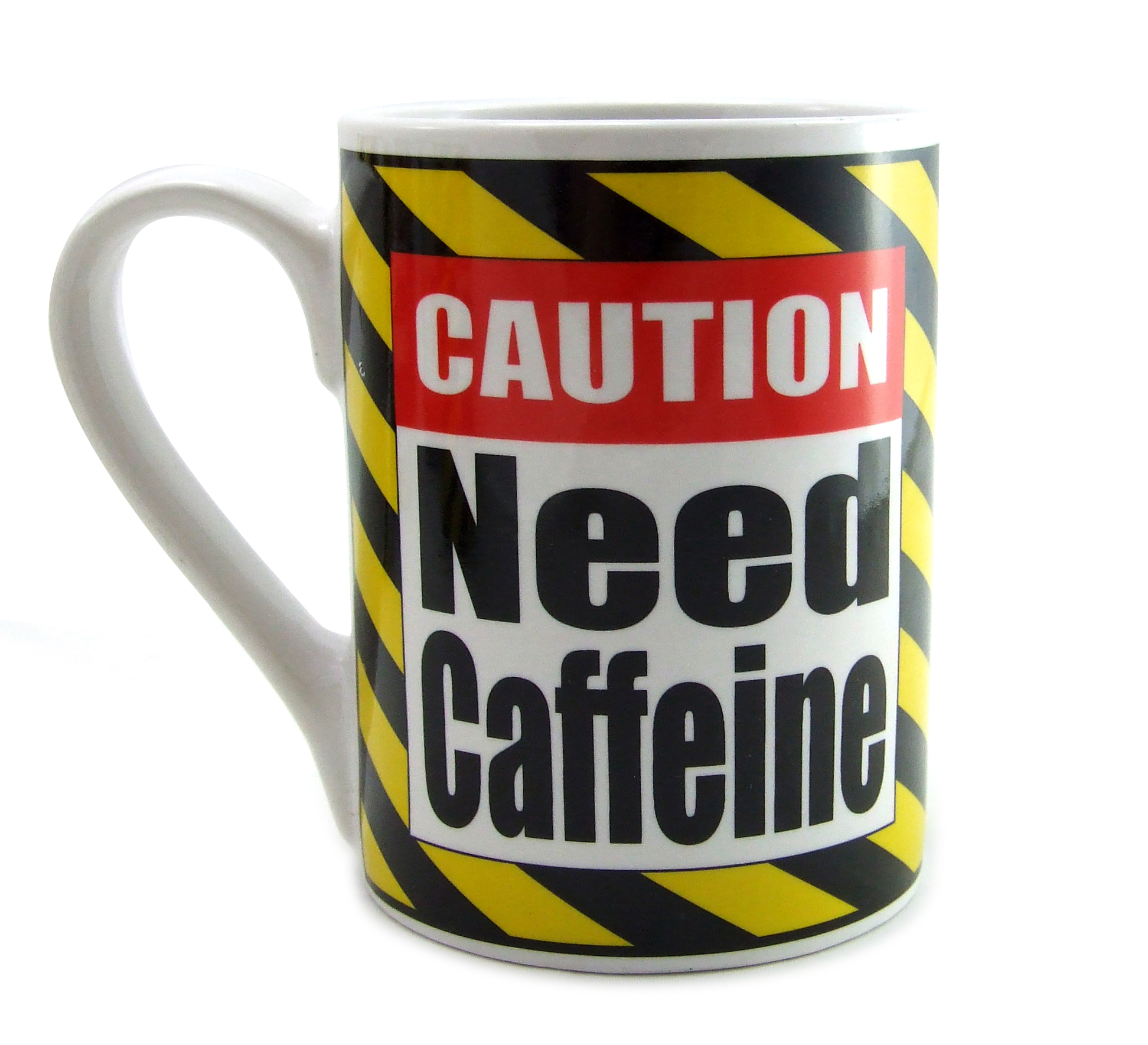 MWA Mugs with Attitude – Caution-- Need Caffeine Mug, 14oz