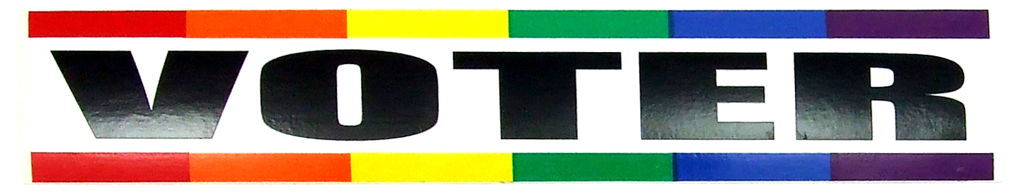Sticker - Bumper – Rainbow VOTER