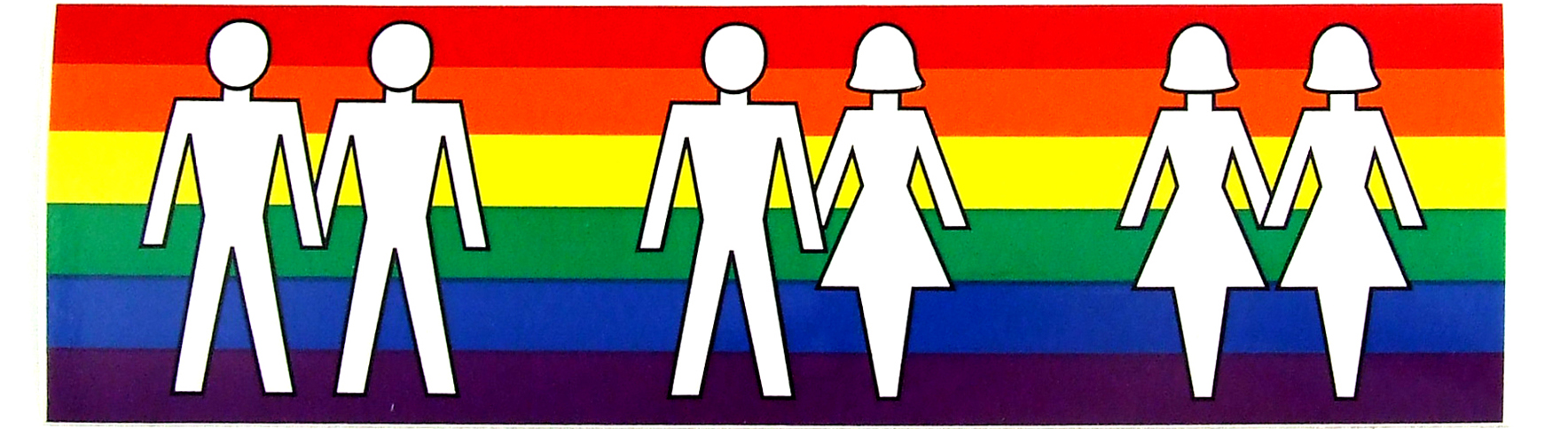 Sticker - Bumper – Rainbow MM MF WW