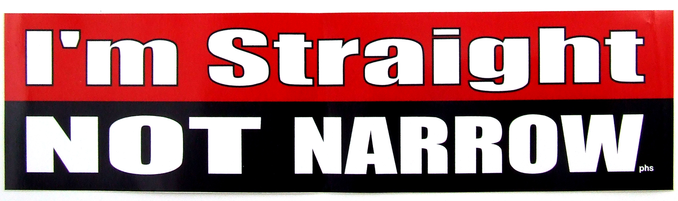Sticker - Bumper - Straight not narrow