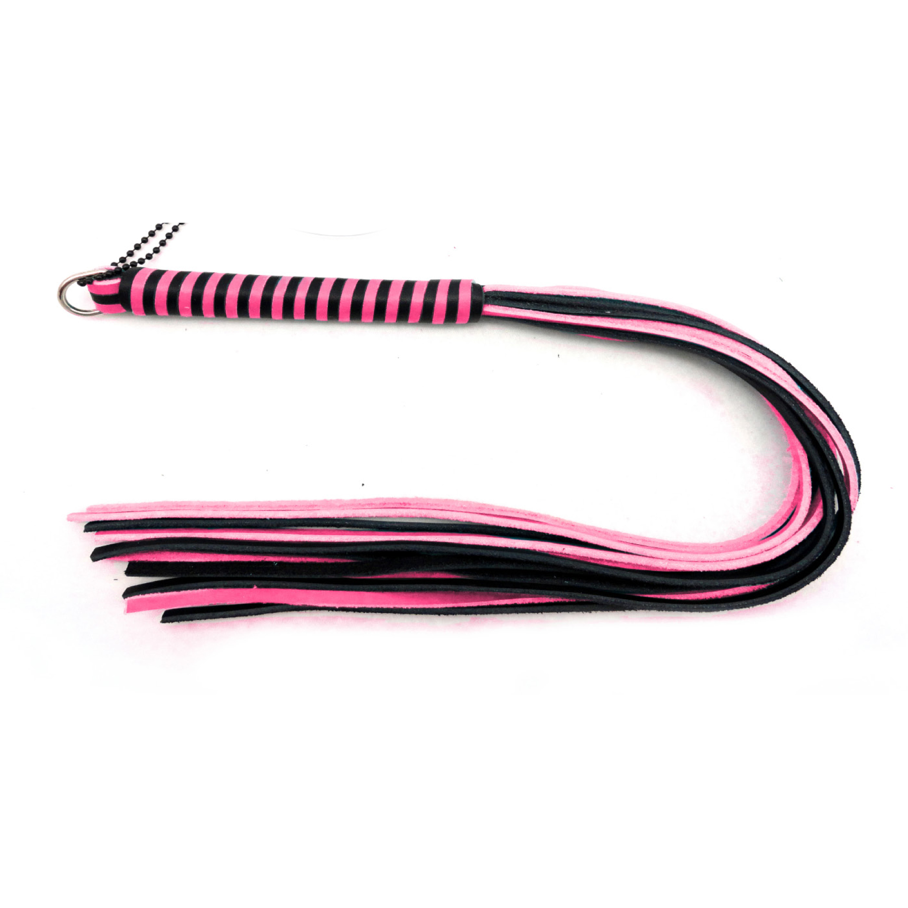 Ka-Pow Color - Whip - Thong - Leather - 16" - Pink & Black