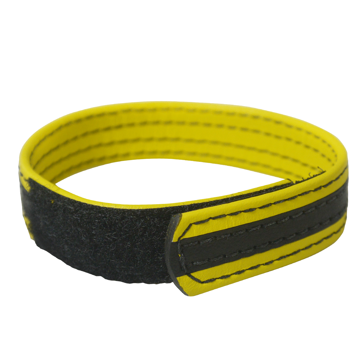 Ka-Pow Color - Ring - Leather - Velcro - Yellow & Black - Image 2