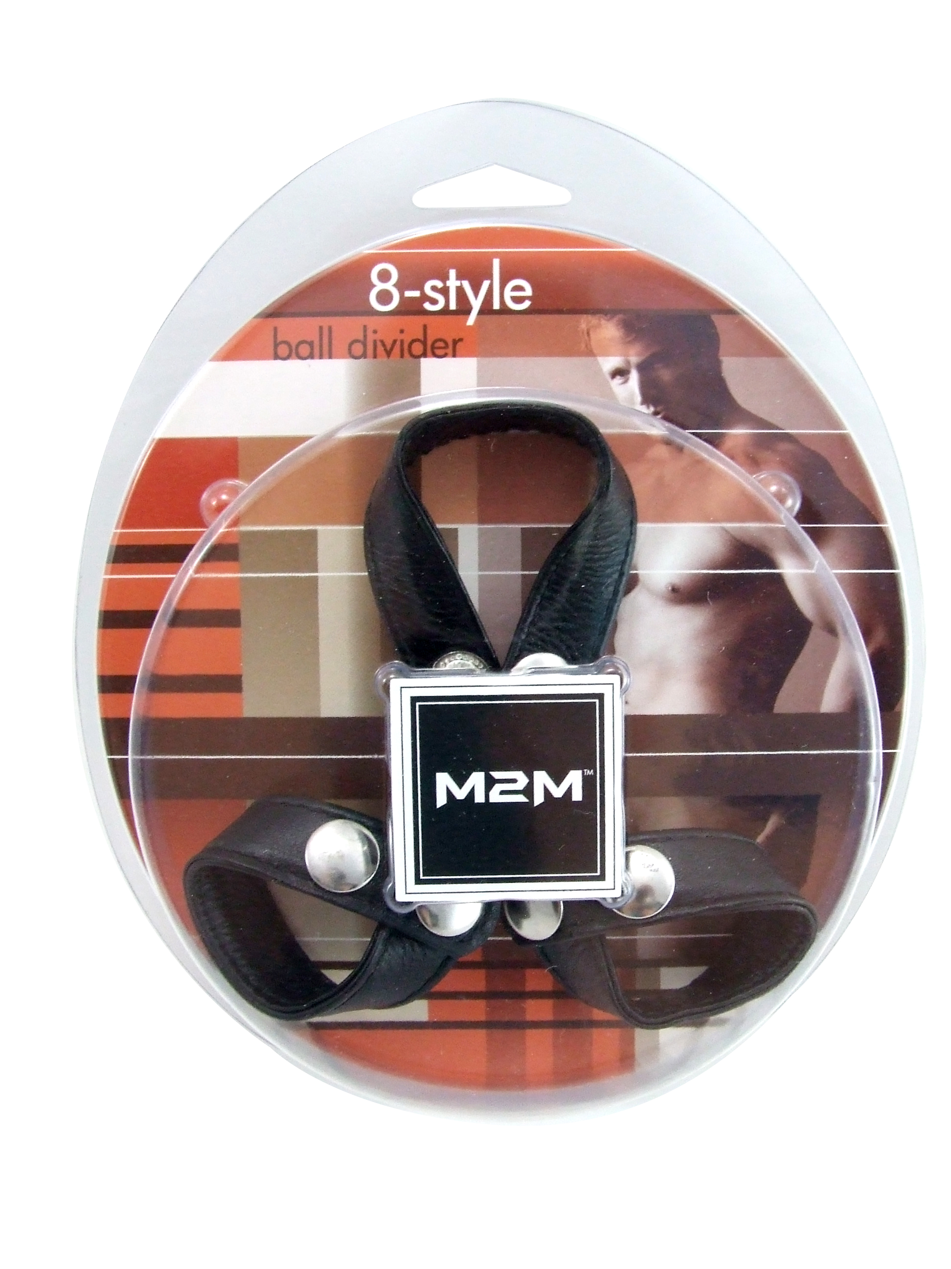 M2M Ball Divider, Leather, Figure Eight, Black - Image 3