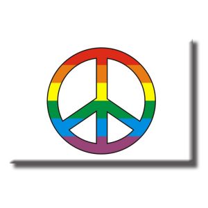 Magnet - Rainbow Peace Sign