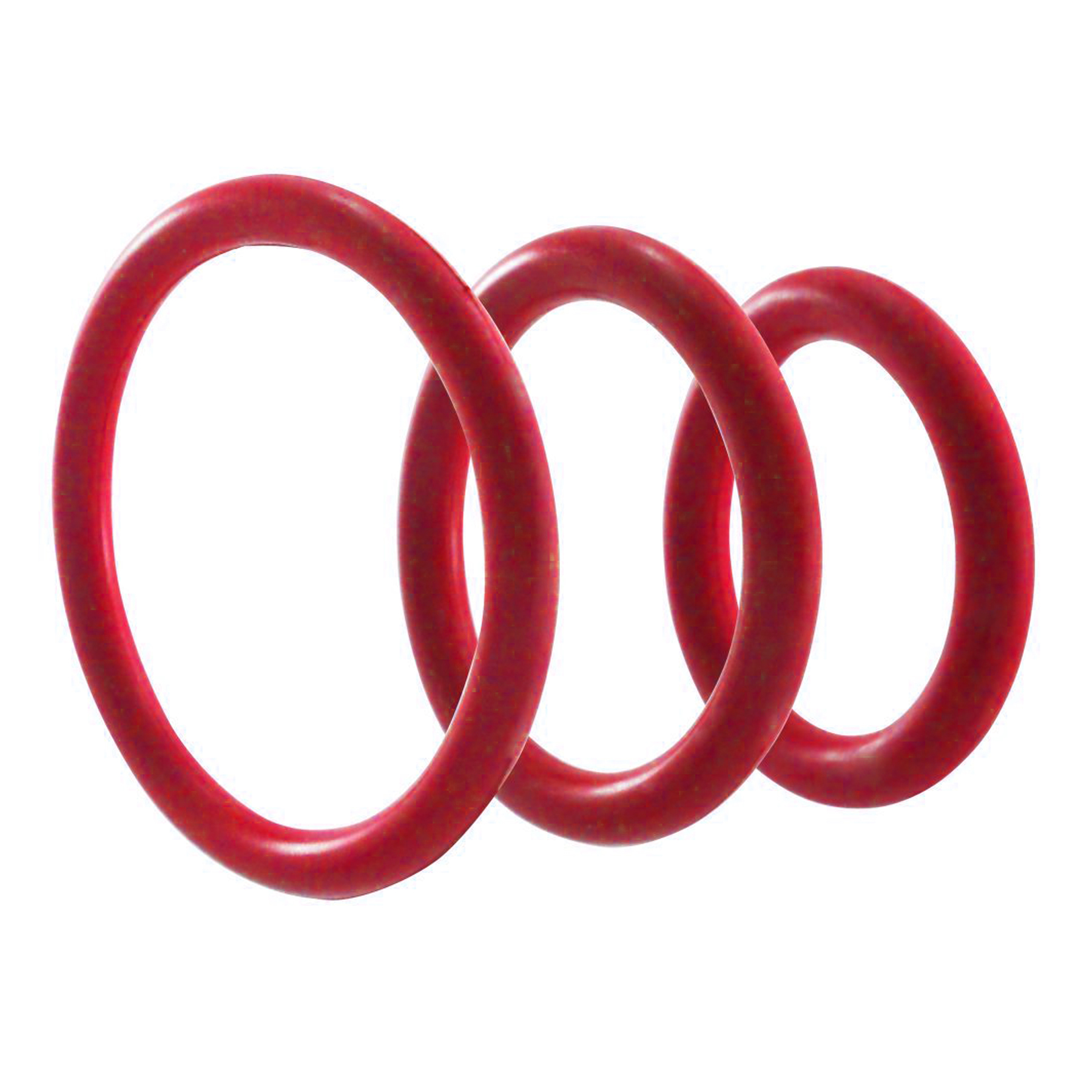 Hearts A-fire Erection Rings 3 Piece Set - Nitrile - Red