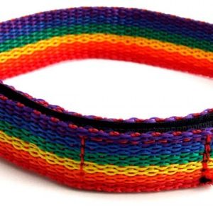 Rainbow Nylon Pet Collar - Puppy Cat velcro safety release